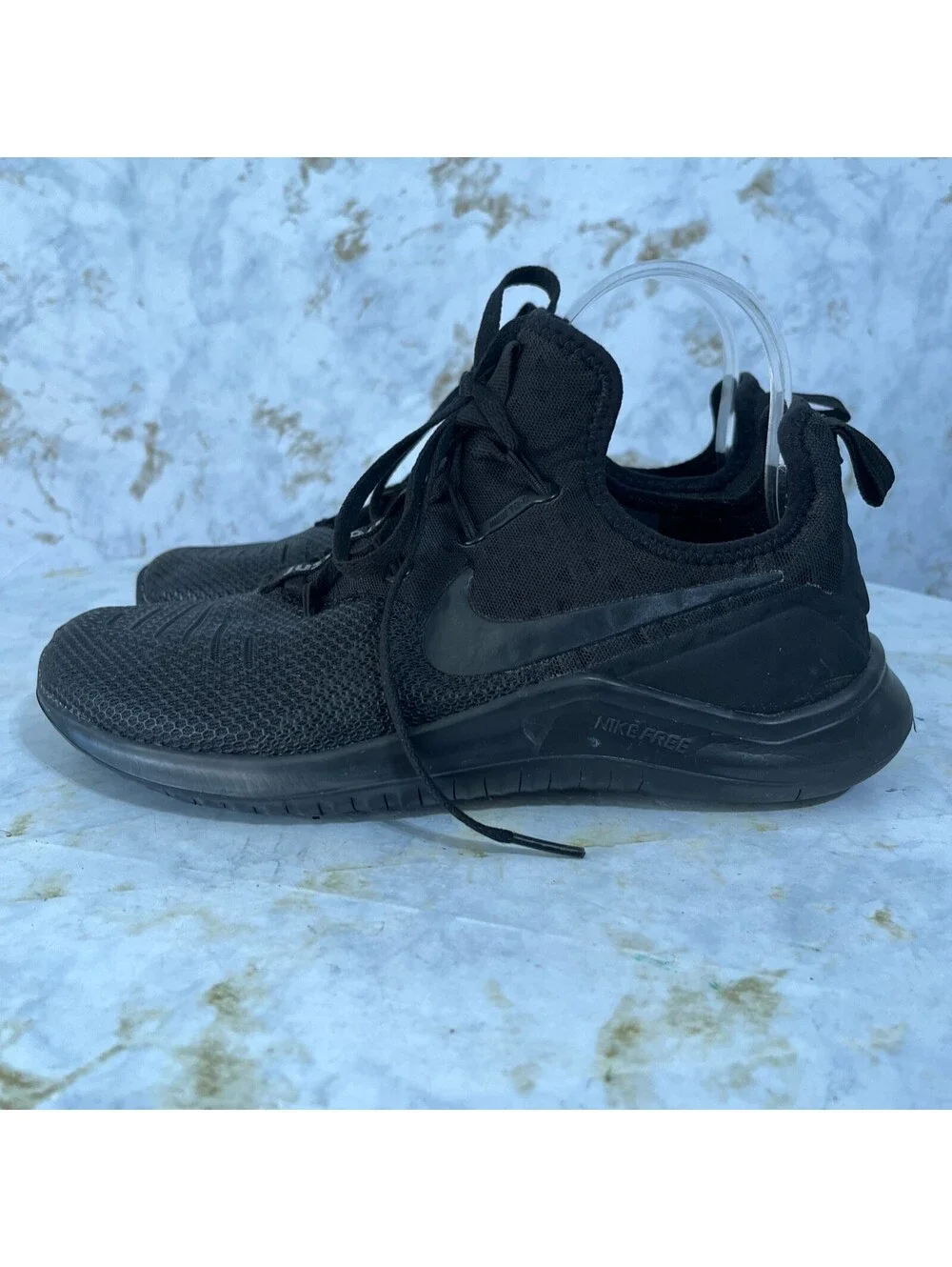Nike Free TR 8 Womens Size 8 Running Shoes Triple Black Athletic Trainer Sneaker
